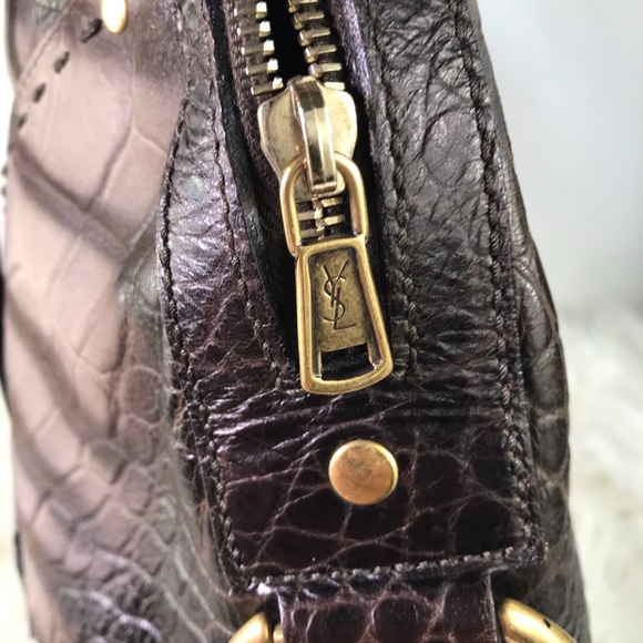 π RARE π YSL MUSE TOTE LEATHER STATEMENT BAG EMBOSSED - Picture 10 of 16